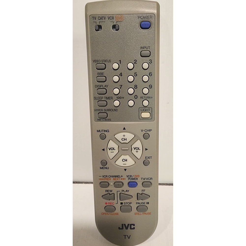 JVC TV/VCR OEM Television Remote Control R6P / R6PU - Tested/Works